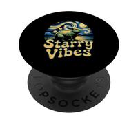 Starry Vibes Capybara Night Landscape Celestial Moon PopSockets Adhesive PopGrip