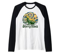 Starry Vibes Capybara Night Sky Chill Rodent Motif Raglan Baseball Tee