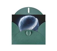 Starry Voyage Greeting Card with Dark Green Envelope Holidays Birthdays Weddings Anniversaries Write Unique Blessings