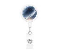 Starry Voyage Retractable Badge Holder Durable and Wear Resistant Lanyard for Hospital Work Staff Campus Compact