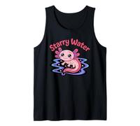 Starry Water Pink Axolotl Wavy Cosmos Chibi Tank Top