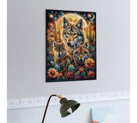 Starry Wolf Pack 300 Piece Jigsaw Puzzle for All Ages Animals Plants Jigsaw Thoughtful Family Activity Colourful Design Stylish Home Decor 300 PCS