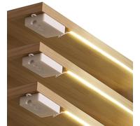 StarryEver 3 x COB LED Strip Battery, 1 m 320 LED Strip with Battery 90+ Colour Rendering Efficiency, 4000 K Neutral White Self-Adhesive Light Strip for Cabinets, Stairs, Beds Under the Kitchen