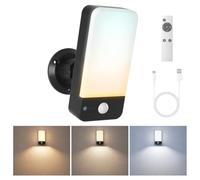 StarryEver Motion Sensor Outdoor Light, 13000mAh Rechargeable Battery Outdoor Wall Light with 3 Modes 3000-6500K Dimmable Timer, IP65 Waterproof LED Security Lights for Garden Patio Garage Yard