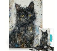 StarryEyed Kitten 1000 Pieces Jigsaws Adults Puzzles Gifts Mind Skill Toy Quiet Fun Design Assembly 38x26cm