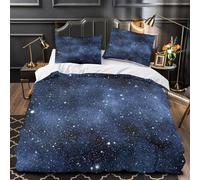 StarryNight Comforter Cover 3D Print Extra Soft 3-Piece Bed Set Hidden Zipper CosmicSpaceStyle_3 Quilt Cover Premium All Season for Adults Women Kids Girls Boys Teens Youth Super king（260x220cm）