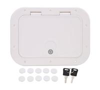 Starrypxl Boat Deck Hatch Heavy Duty with Safety Lock and Key Secure Locking Mechanism for Marine Yacht RV White ABS 12 X 8 Inch