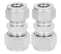 Starrypxl Compression Tube Adapter Double Ferrule Reducer Union 2Pcs Ф1/2 Ф3/4 Durable Straight Design Ideal Plumbing Solutions (F14-F16)
