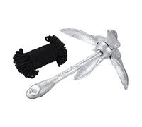 Starrypxl Marine Kayak Boat Heavy Duty Folding Carbon Steel Galvanized Kit with 20m Rope for Boats Yachts Kayaks Canoes Jet Skis 3.2kg