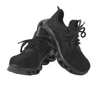 Starrypxl Men Labor Protection Shoes Steel Toe Breathable AntiKnock PunctureProof Safety Work Footwear Durable Industrial Safety Shoes For Construction Workers Fabric Synthetic Rubber Steel (43)