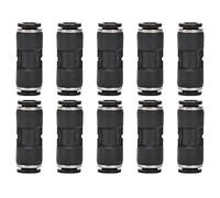 Starrypxl Pneumatic Connectors 10Pcs 16mm Straight Push Pipe Fittings Air Compressor Accessories Durable Reliable for Efficient Airflow Systems (Diámetro Exterior traqueal 12 mm)