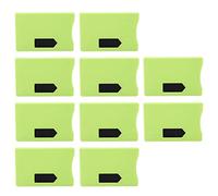 Starrypxl RFID Blocking Sleeves Credit Card Protectors 10PCS Anti Theft Secure Sleeves for Travel ABS Material 90x61x4mm (Verde)