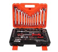 Starrypxl Socket Kit 61Pcs Ratchet Wrench Sleeve Combination Auto Repair Tool Set Versatile Durable for Mechanics and DIY Projects