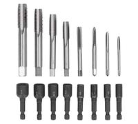 Starrypxl Tap Socket Set 16Pcs 1/4in Hex Shank Machine Lengthened Tapping Chuck Steel Hand Tools Versatile Durable for Precision Work