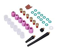 Starrypxl TIG Welding Torch Accessories Kit 40Pcs WP 9 20 25 Collet Alumina Nozzle Gas Lens Glass Cup Durable Versatile for Professional Welding Projects