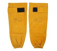 Starrypxl Welding Sleeve Work Sleeve Welder Arm Sleeve Flame Resistant Arm Protection Cuff Wearproof Heat Resistant Golden Yellow Cowhide for Mechanical Operation Welding Operation 2 Pack