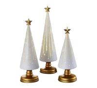 Starrys Nights Tree - 3 Pieces Gradient Glass Christmas Tree - Resin Christmas Ornaments, Create A Festive Atmosphere, Suitable for Home, Classroom, Apartment, Party, Living Room, Garden, Terrace