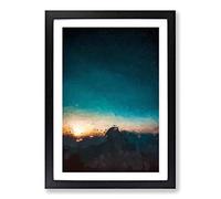 Stars Above California in Abstract Framed Print | A2 Black Framed Wall Art | Ready to Hang | Abstract Space Picture | Living Room Bedroom Lounge Office