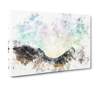Stars Above Canada Watercolour Canvas Print | Gallery Wrapped 30mm Frame Wall Art | 24x16 inches | Ready to Hang | Modern Space Picture | Living Room Bedroom Lounge Office