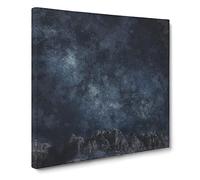 Stars Above the Mountains Canvas Print | Gallery Wrapped 30mm Frame Wall Art | 20x20 inches | Ready to Hang | Abstract Space Picture | Living Room Bedroom Lounge Office