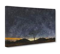 Stars Above the Tree in South Korea Canvas Print for Living Room Bedroom Home Office Décor, Wall Art Picture Ready to Hang, 30 x 20 Inch (76 x 50 cm)