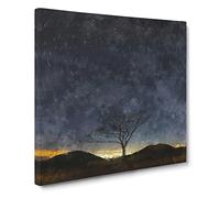 Stars Above the Tree in South Korea Canvas Print | Gallery Wrapped 30mm Frame Wall Art | 20x20 inches | Ready to Hang | Modern Space Picture | Living Room Bedroom Lounge Office