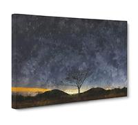 Stars Above The Tree In South Korea Canvas Print | Gallery Wrapped 30mm Frame Wall Art | 24x16 inches | Ready to Hang | Modern Space Picture | Living Room Bedroom Lounge Office