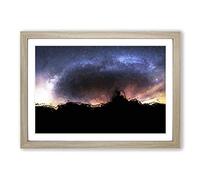 Stars Above Utah in Abstract Framed Print | A2 Oak Framed Wall Art | Ready to Hang | Abstract Space Picture | Living Room Bedroom Lounge Office
