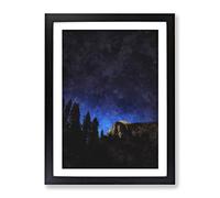 Stars Above Yosemite Framed Wall Art Print A2 Black | Ready to Hang, Premium Gi Paper, Fade-Resistant Inks, Securely Packaged, UK Made