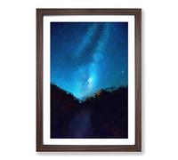 Stars Above Zion National Park in Abstract Framed Print | A2 Walnut Framed Wall Art | Ready to Hang | Abstract Space Picture | Living Room Bedroom Lounge Office