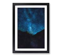 Stars Above Zion National Park Painting Framed Print | A2 Black Framed Wall Art | Ready to Hang | Modern Space Picture | Living Room Bedroom Lounge Office