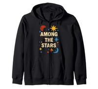 Stars Among Us Astronomy Kids Galaxy Zip Hoodie