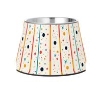 Stars and Circles Bowl for Pets Non Slip Stainless Steel Cats Food Bowls for Loving Pet Whisker Fatigue