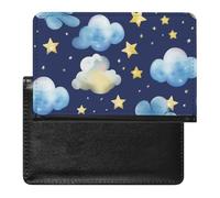Stars And Clouds Passport Cover Protector Rfid Blocking Passport Holder Id Card Holder Secure Travel Wallet Organizer for Passport Tickets Credit Cards, style, One Size