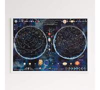 Stars and Constellations Glow in the Dark Map - 84.1 x 59.4 cm