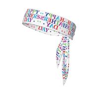 Stars and Happy Fathers Day Double-sided athletic bandage with printed sports headband suitable for tennis ninja karate running and yoga