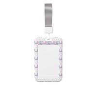 Stars and Happy Fathers Day Printed Id Card Badge Holder with Neck Strap Waterproof Name Card Holder Plastic Vertical Sleeve Pocket