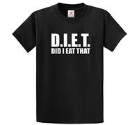 Stars and Stripes (3XL) Diet Did I Eat That Dieting Foody Sarcastic T Shirt ES03 Black XXX-Large (50")