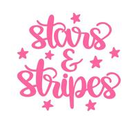 Stars and Stripes 4th July America Wall Decals PVC 67.2x70.7cm Multi Color Selection Pink