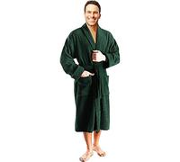 Stars and Stripes Bottle Green 100% soft cotton Terry Towelling robes gowns bath robe, bathrobes, bathrobe