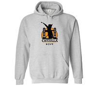 Stars and Stripes Catzilla King Of Pewster Classic Unisex Kids Pullover Hoodie (XS, Sports Grey, 12_13 Years)