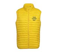 Stars and Stripes Custom Bright-Yellow personalised MEN’S TRIBE FINELINE PADDED GILET 2XL TS019 plus GIFT BOX