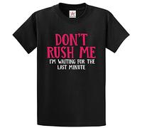 Stars and Stripes Don't Rush Me I am Waiting for The Last Minute Classic Unisex Adults T-Shirt for Lazy People