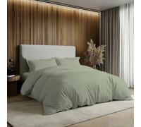 Stars and Stripes Egyptian Cotton 200 Thread Count Duvet Quilt Cover Bedding Sets with Pillow cases(Super King, Pale Green)