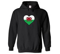 Stars and Stripes Flag Of Wales Classic Unisex Kids Pullover Hoodie (2XS, Black, 9_11 Years)
