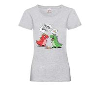 Stars and Stripes Funny Dinosaur Ate Last Unicorn Rainbow Novelty Humorous Colorful Sarcastic Cute T-Shirt (Women-Heather Grey-2XL)