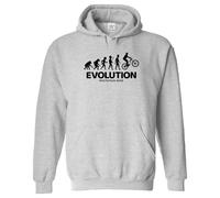 Stars and Stripes Funny Evolution Mountain Bike Evolution MTB Motorbike Bicycle Cyclist Cycling Hoodie(Heather Grey, XL)