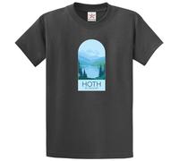 Stars and Stripes Funny Hoth Ski Resort Sci-Fi Galaxy Travel Star Adventure Mountain Snow Planet T-Shirt(5XL, Grey)