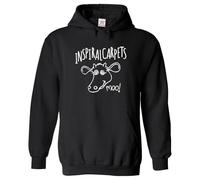 Stars and Stripes Funny Inspiral Carpets Moo Indie Retro Music Lovers 90s Band Unique Cow Design Hoodie(Black, L)