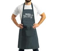 Stars and Stripes Funny Madam, May I Suggest The Finest Sausage BBQ Cooking Kitchen Chef Grilling Apron(OS, Dark Grey)